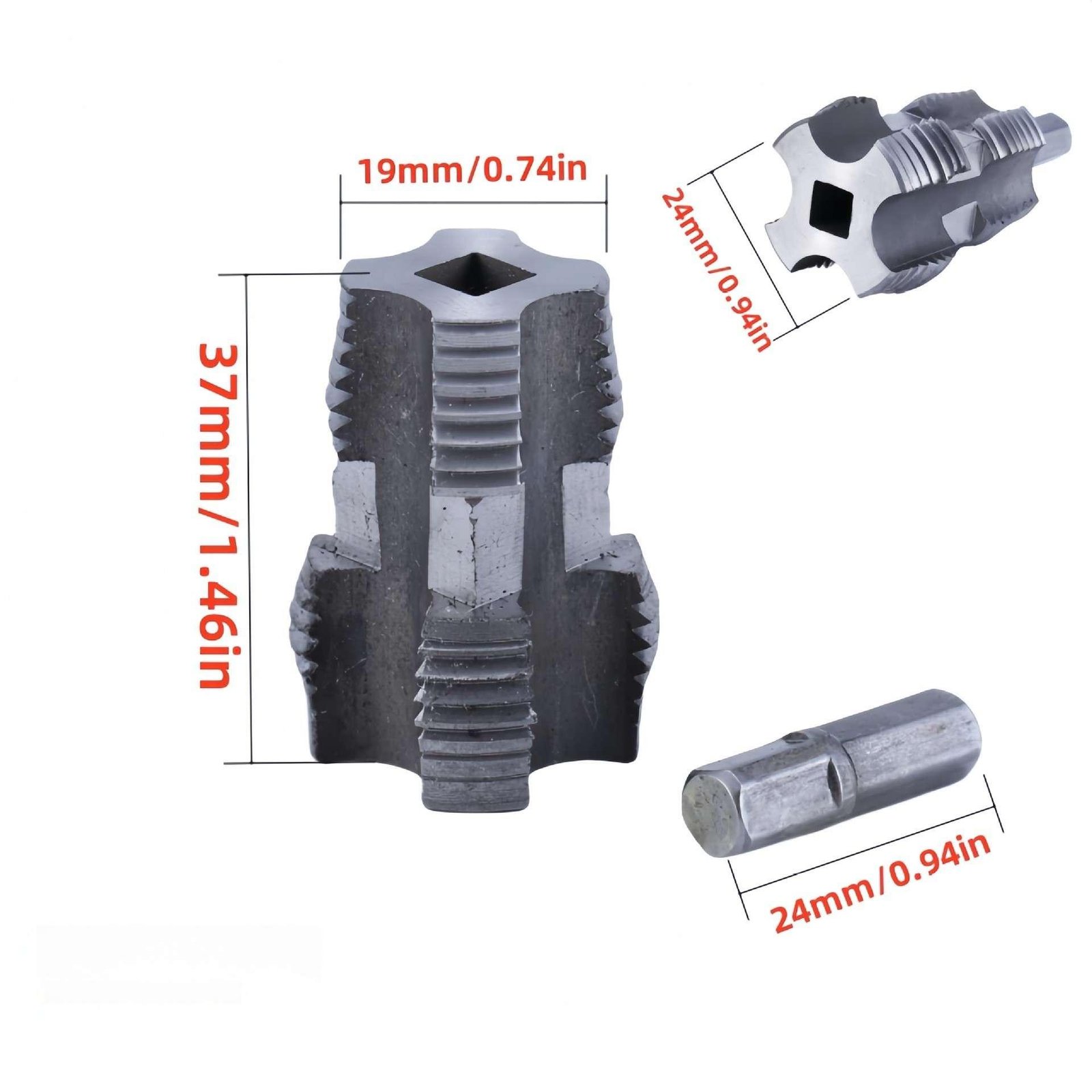🌲Electric Drill Compatible PVC Pipe Threader Kit with Various Die Sizes - Image 15