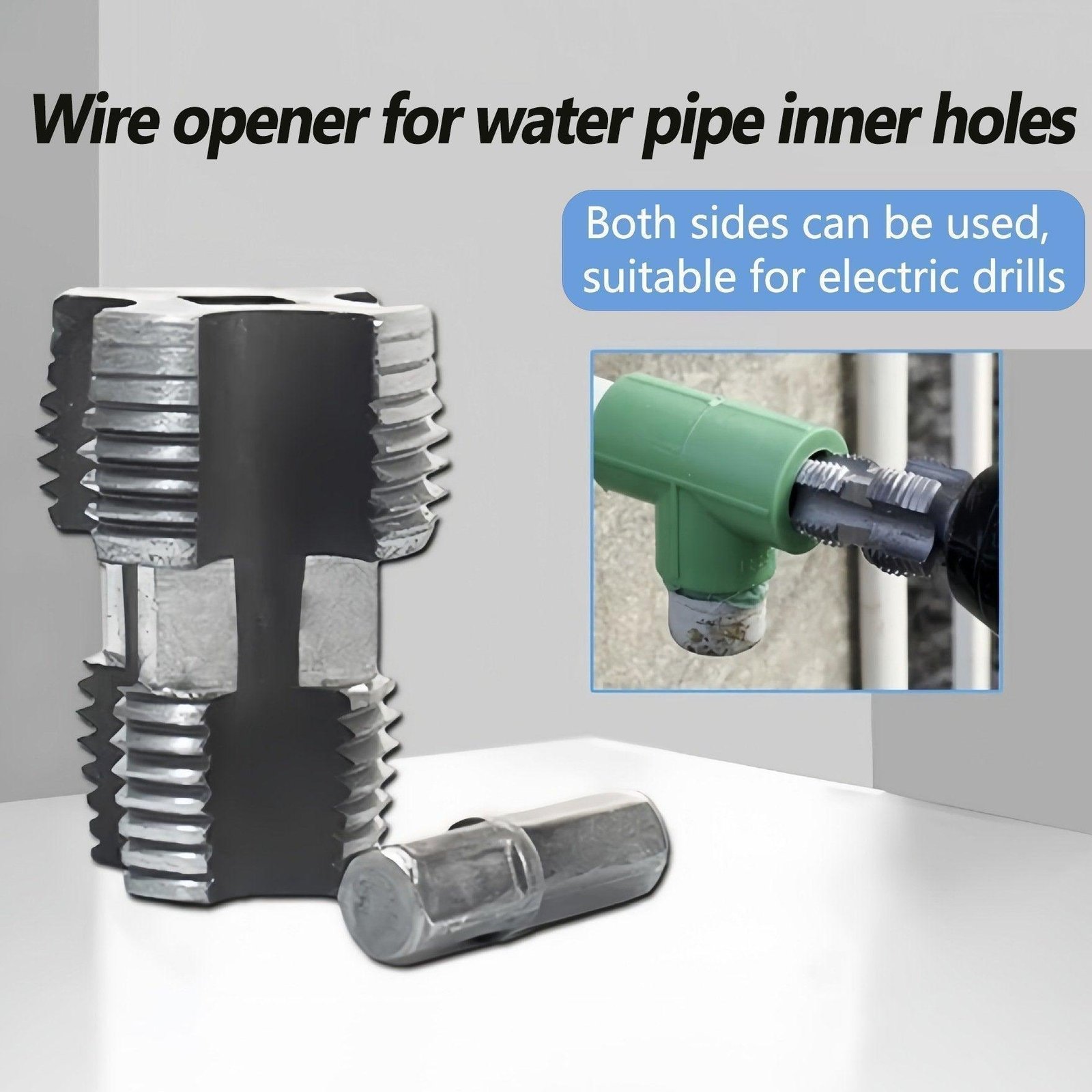 🌲Electric Drill Compatible PVC Pipe Threader Kit with Various Die Sizes - Image 4